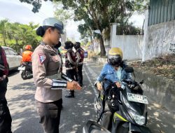 Saat Gelar Ops Zebra, Personel Satgas Gakkum Sosialisasikan Tertib Lalu Lintas Melalui Toa