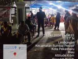 Dalam Menjaga Kamtibmas Kondusif, Subsatgas Intelijen Pengamanan dilokasi Kampanye