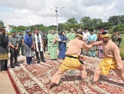 Kuker Ke Rohil Brigjen TNI Sugiyono di Sambut Dengan Pencak Silat Melayu