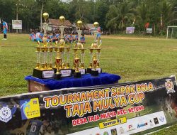 Turnamen Sepakbola Taja Mulya Cup 2024 Resmi Dibuka Kadis Pora par Banyuasin Drs. M Yusuf M.Si