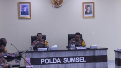 Jajaran Polda Sumsel Mengikuti arahan Astama Ops Kapolri Terkait Ops Mantap Praja 2024.