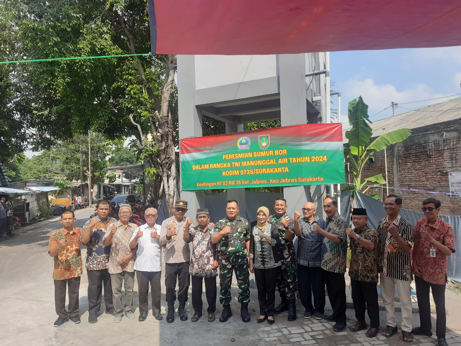 TNI Manunggal Air : Kodim 0735/Surakarta Resmikan Sumur Bor Untuk Bantu Kesulitan Masyarakat