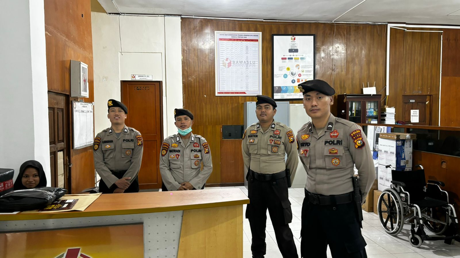 Antisipasi Gangguan Keamanan, Subsatgas PAM Siaga di Kantor Penyelenggara Pilkada 