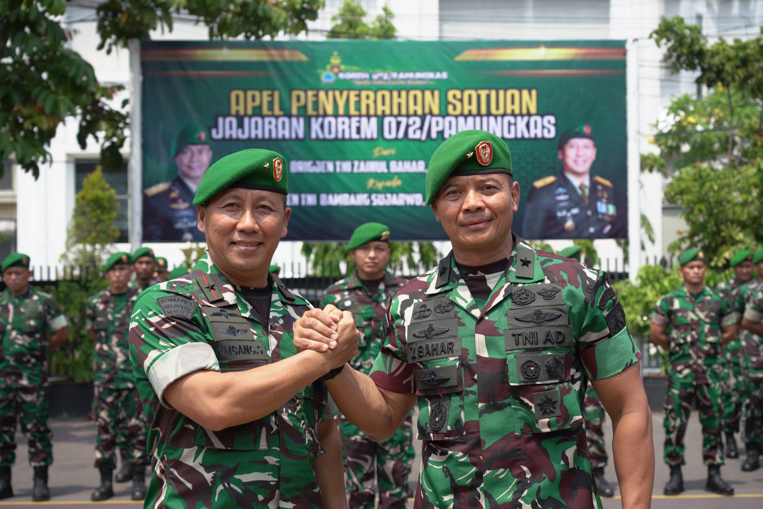 Korem 072/Pamungkas Gelar Tradisi Penerimaan dan Pelepasan Danrem 072/Pamungkas