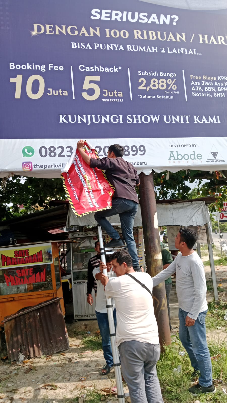 Bapenda Pekanbaru Kembali Tertibkan Reklame Habis Masa Tayang