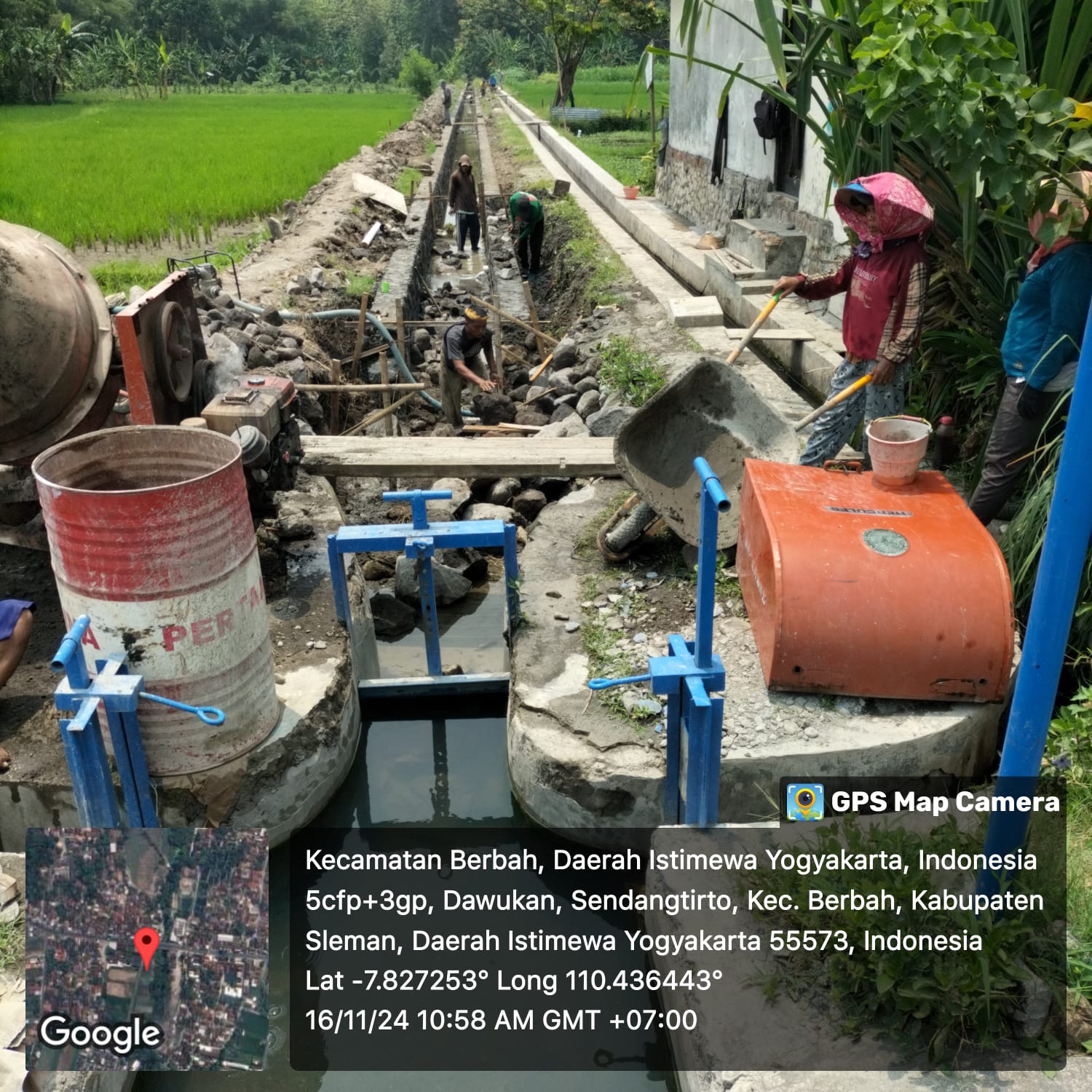 Ada Proyek Talud Siluman di Pinggir Jalan Jogja Wonosari Padukuhan Dawukan Berbah Sleman