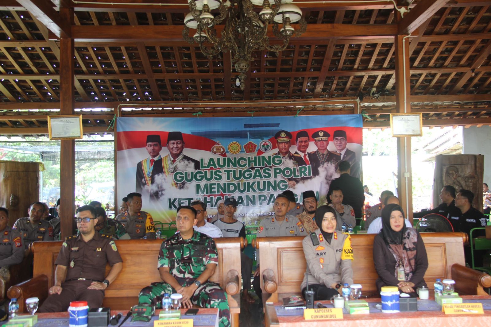 Dandim 0730/Gunungkidul, Hadiri Launching Gugus Tugas Polri Dukung Ketahanan Pangan.