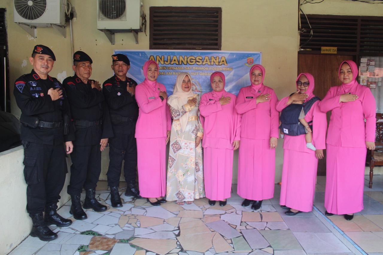 Detasemen Gegana Sat Brimob Polda Riau Laksanakan Anjangsana Dalam Rangka HUT ke -50 Gegana