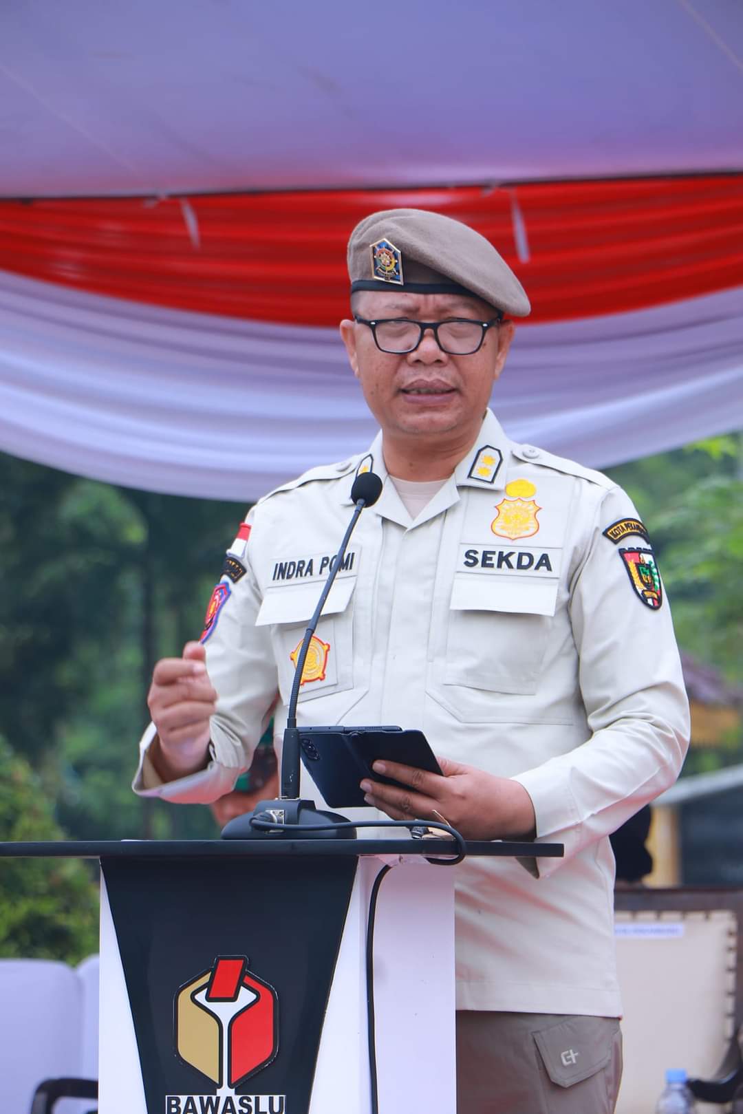 Ikuti Apel Siaga Panwaslu Jelang Minggu Tenang Pilkada, Simak Pesan Sekdako Pekanbaru