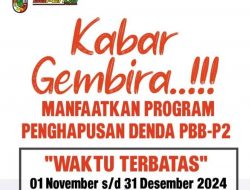 Pemko Pekanbaru Himbau Warga Manfaatkan Program Penghapusan Denda PBB-P2