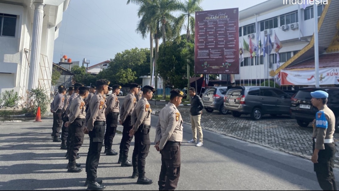 45 Personil Subsatgas PAM Ikuti Apel Pagi di Kantor KPU dan Bawaslu 