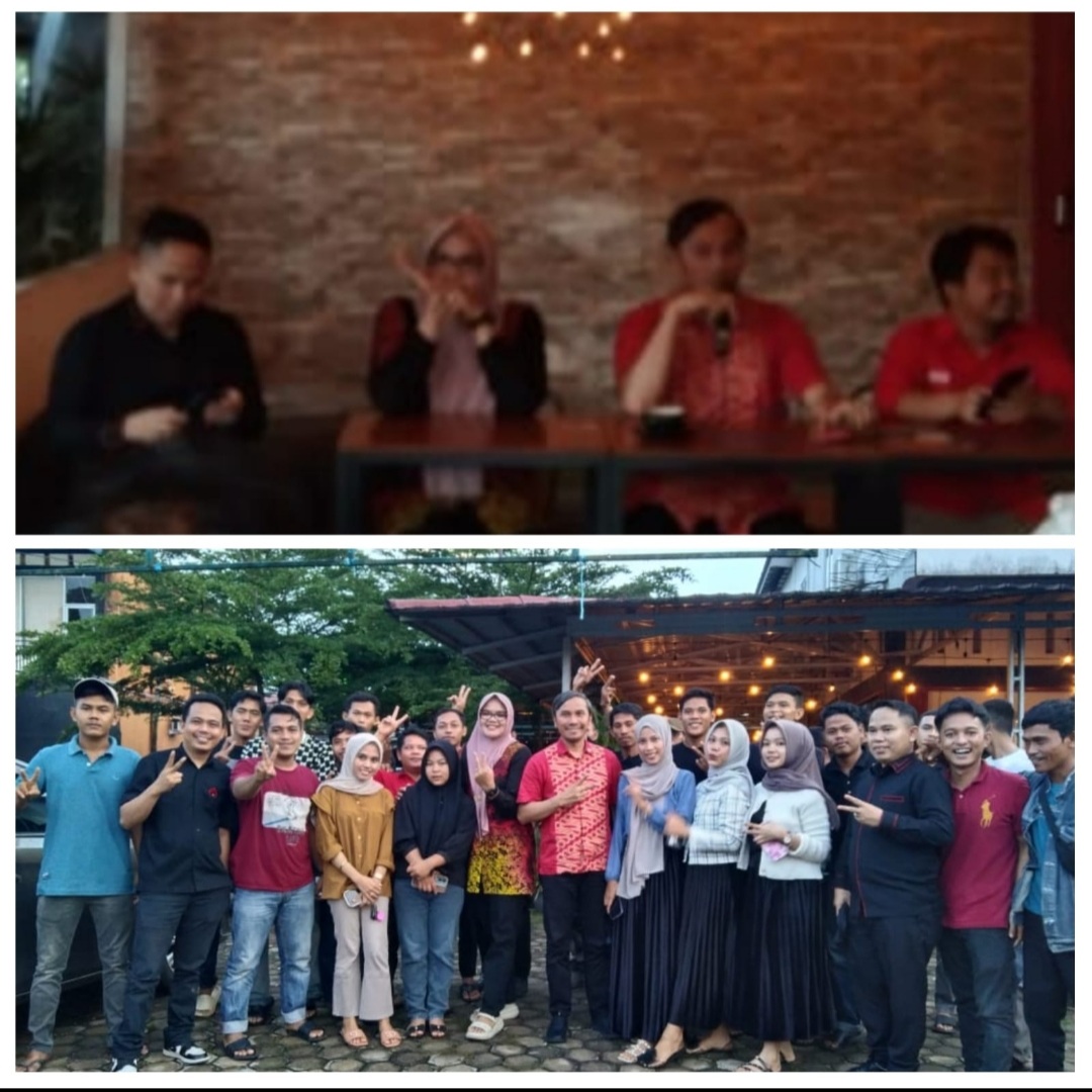 Hj Dillah Calon Bupati Tajabtimur dan di dapingi 2 orang Dewan dialog bersama puluhan Melinial
