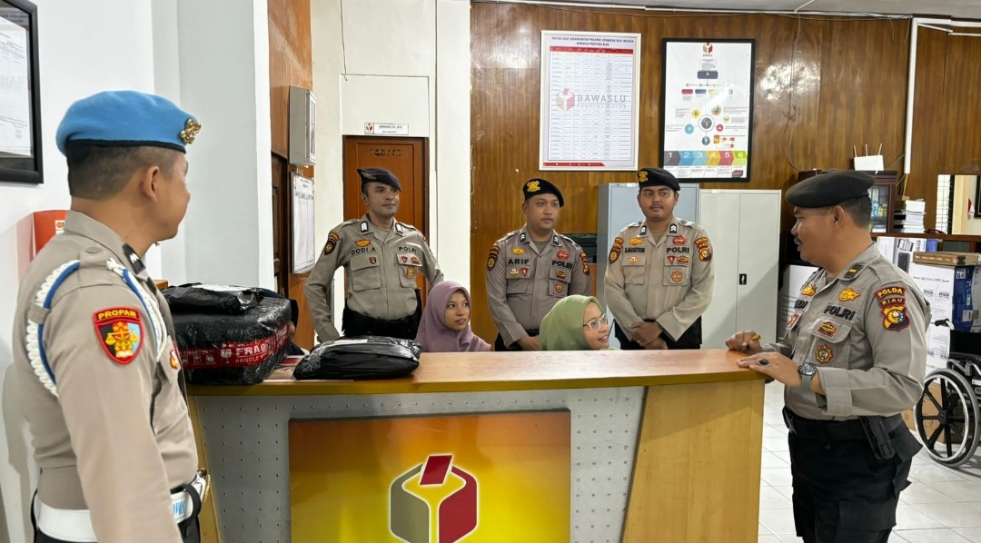 Subsatgas PAM OMP LK-2024 Tak Berhenti Lakukan Pengamanan di KPU dan Bawaslu Riau
