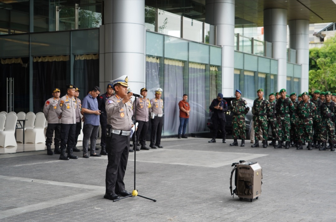 Pimpin Apel Kesiapan Pengamanan Debat Publik Ke -2 Cagub/Cawagub, Dirlantas Tegaskan Beberapa Hal