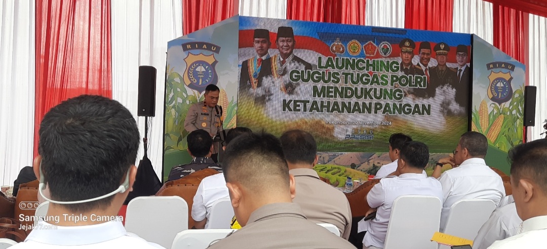 Polda Riau Launching Gugus Tugas Polri Mendukung Ketahanan Pangan