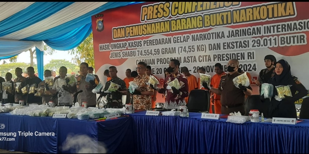 Dukung Asta Cita Presiden RI, Kapolda Riau Ringkus 270 Tersangka Narkoba dalam Sebulan