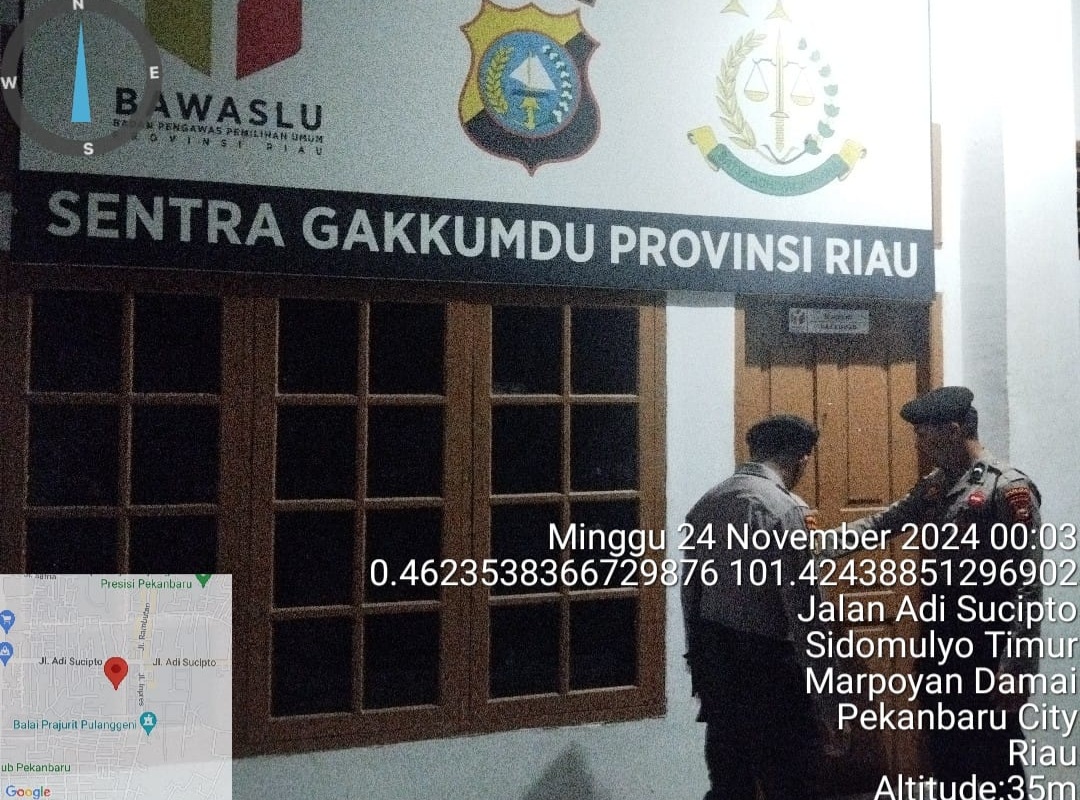 Kantor Penyelenggara Pilkada Riau Selalu Dalam Pengamanan Subsatgas PAM 