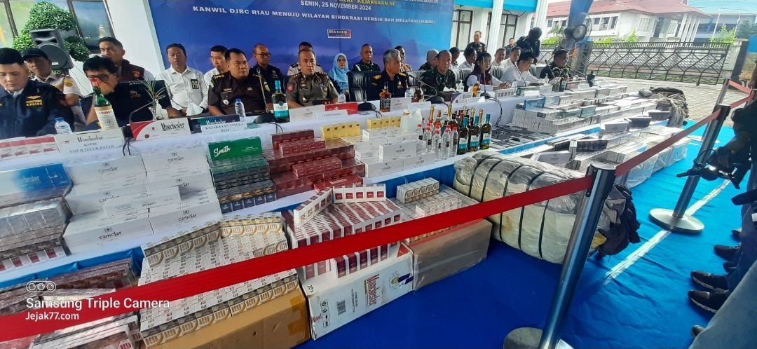 Kanwil DJBC Riau Musnahkan Barang Ilegal Dengan Nilai Total Rp. 44 Milyar
