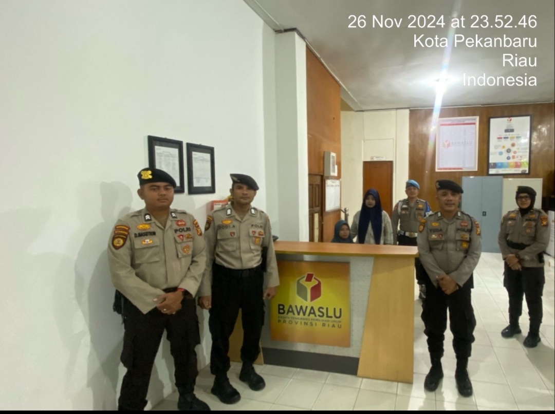 Tidak Hanya di KPU, Kantor Bawaslu Riau Juga Dapat Pengamanan Subsatgas PAM