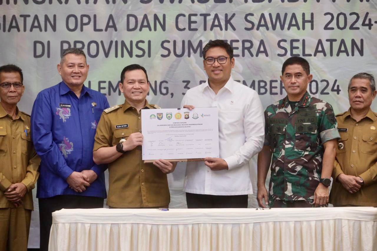 Pemerintah Propinsi Sumatera selatan Resmi Melaunching Swasembada Pangan di Sumsel.