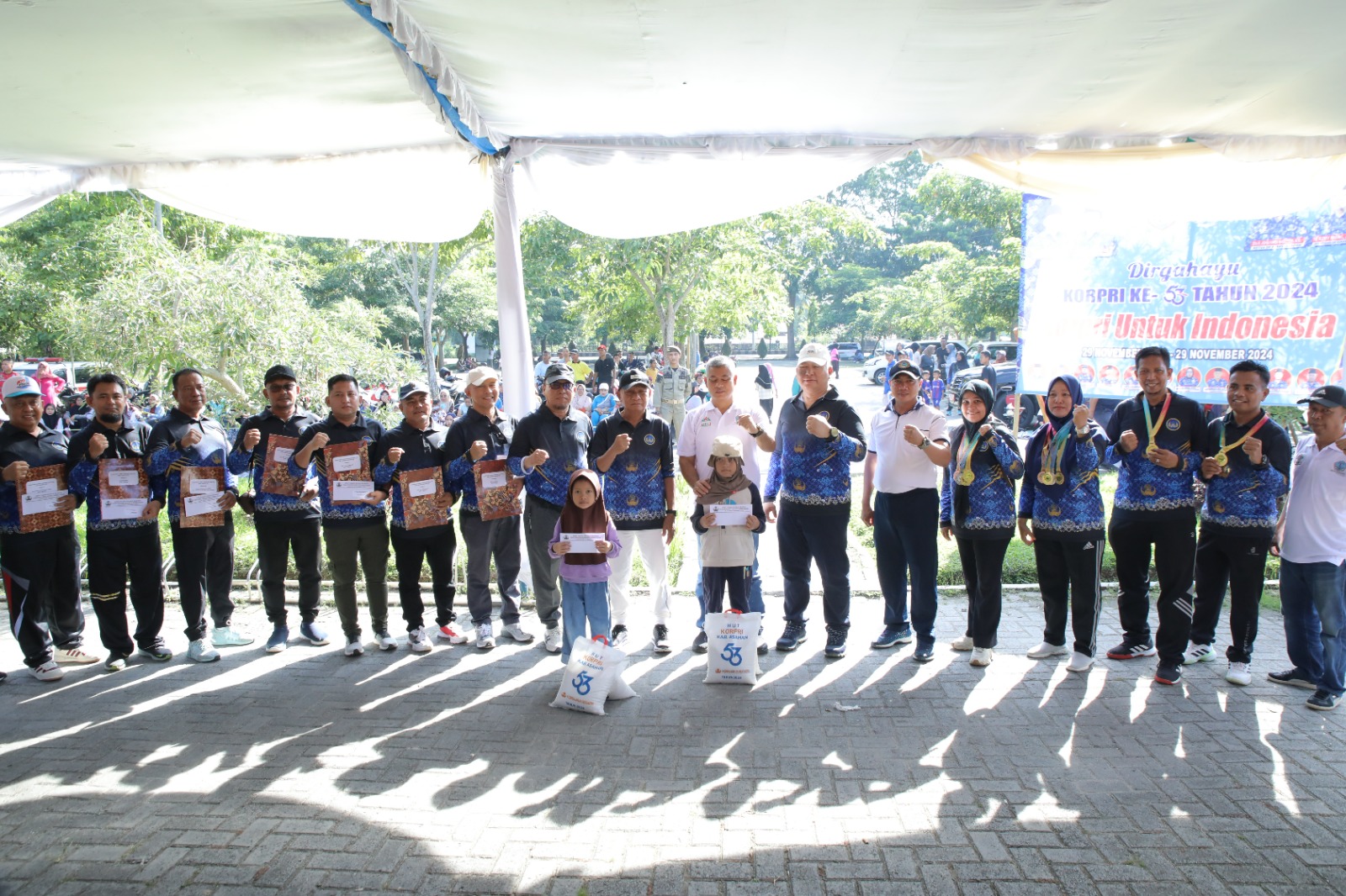 Semarak HUT Korpri ke-53 Tahun, DPK Korpri Kabupaten Asahan Gerak Jalan Santai