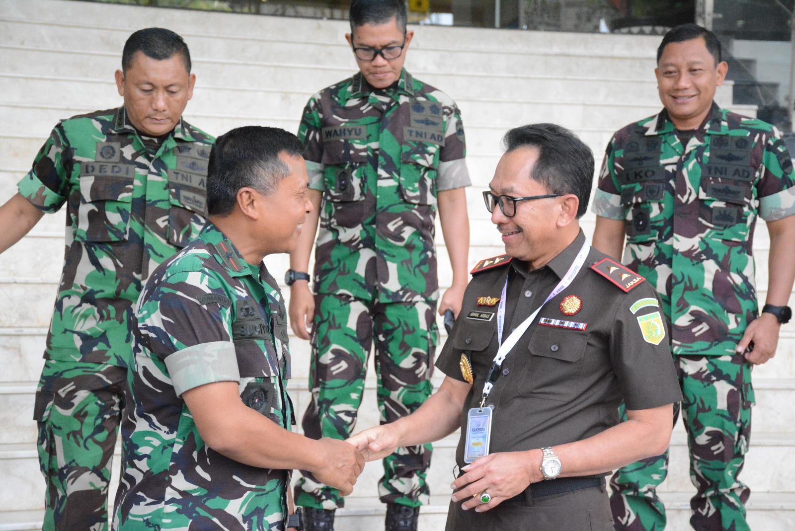 Mempererat Hubungan Kerja Brigjen TNI Sugiyono di Sambut Hangat Oleh Kejaksaan Tinggi Riau
