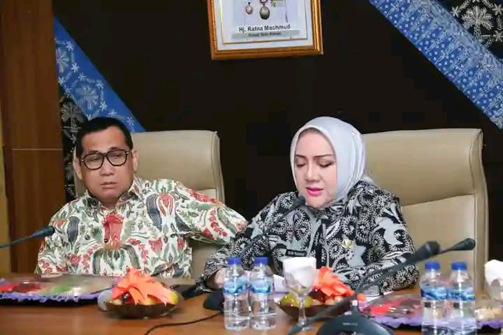 Bupati Musi Rawas Hj. Ratna Machmud Sambut Anggota DPR RI H.S.N.Prana Putra Sohe