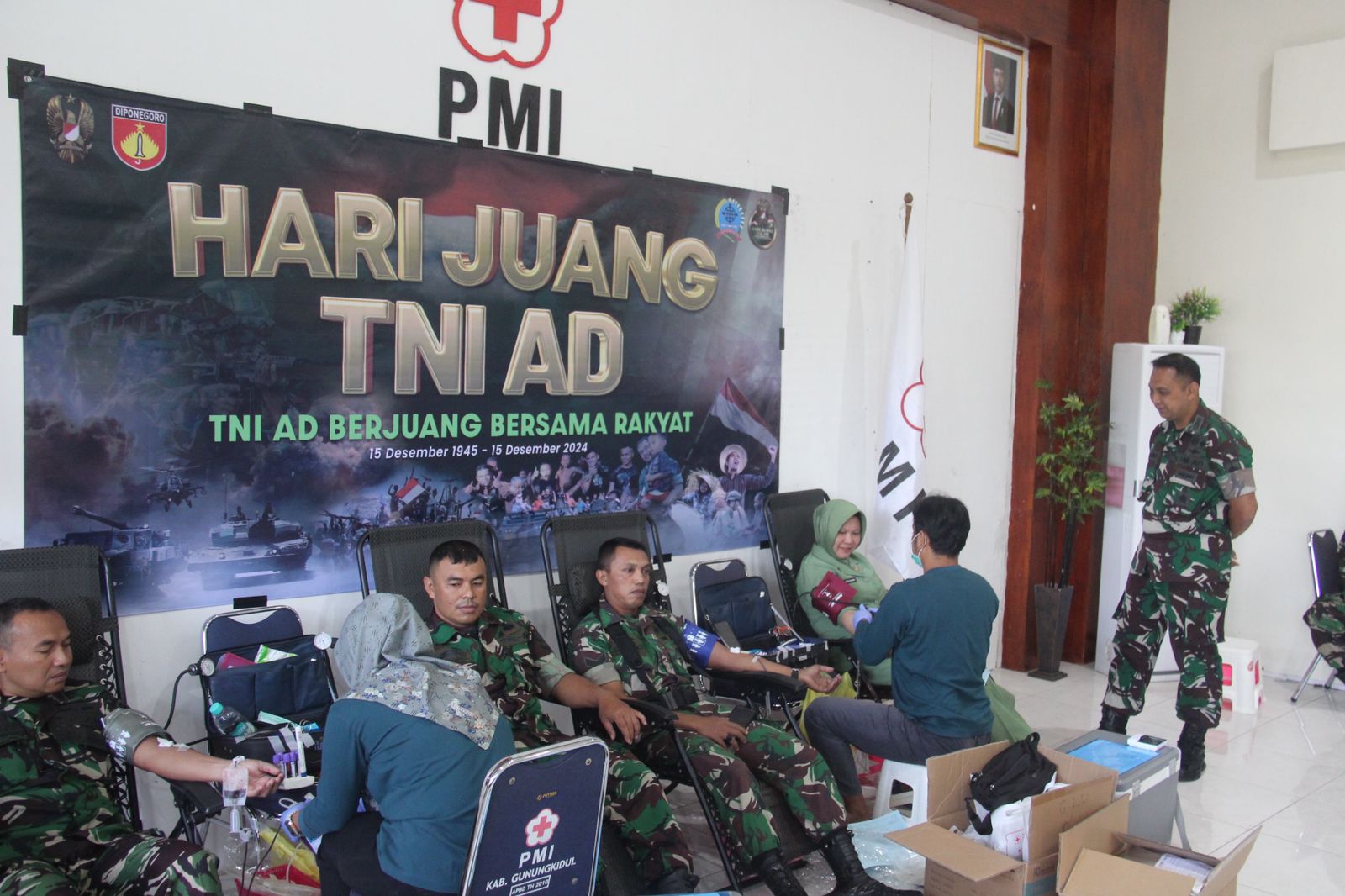 Kodim 0730/Gunungkidul Gelar Donor Darah Peringati Hari Juang TNI AD Tahun 2024