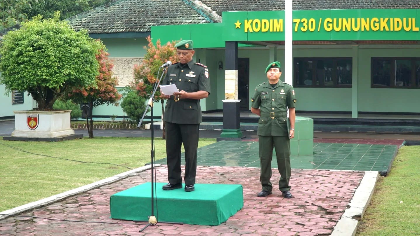 Kodim 0730/Gunungkidul Gelar Upacara Peringati Hari Juang TNI AD Ke – 79 Tahun 2024.