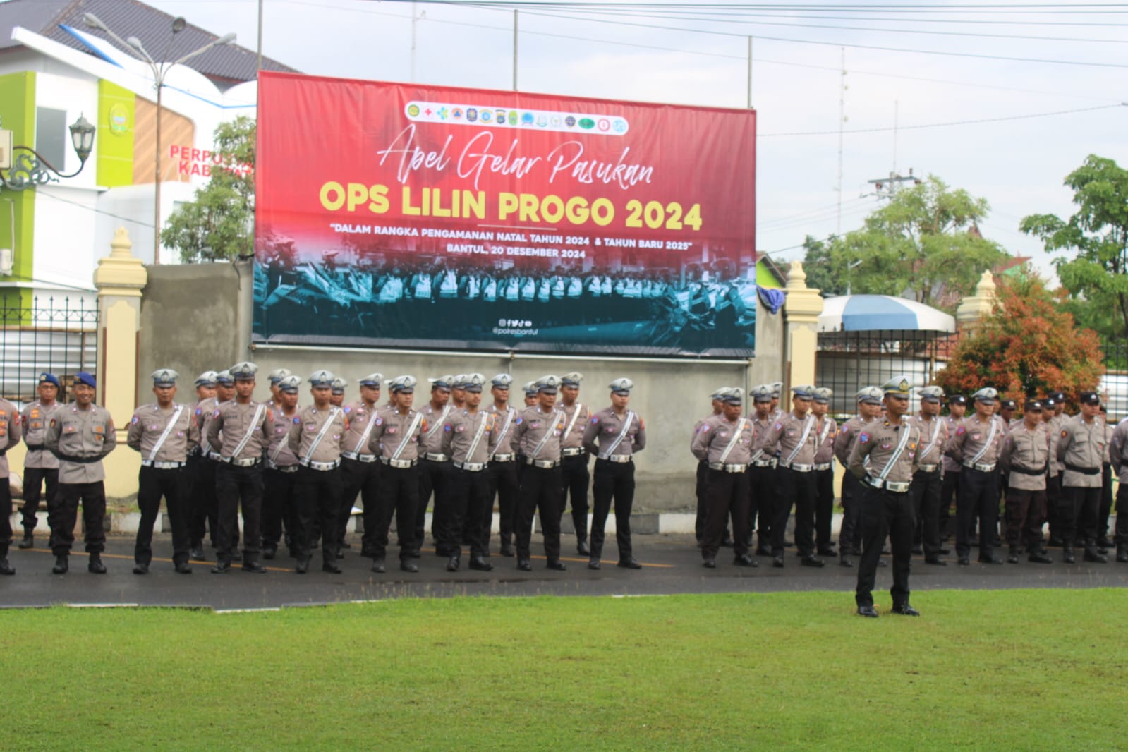Kepolisian Resor (Polres) Bantul, melaksanakan Apel Gelar Pasukan Operasi Lilin Progo 2024