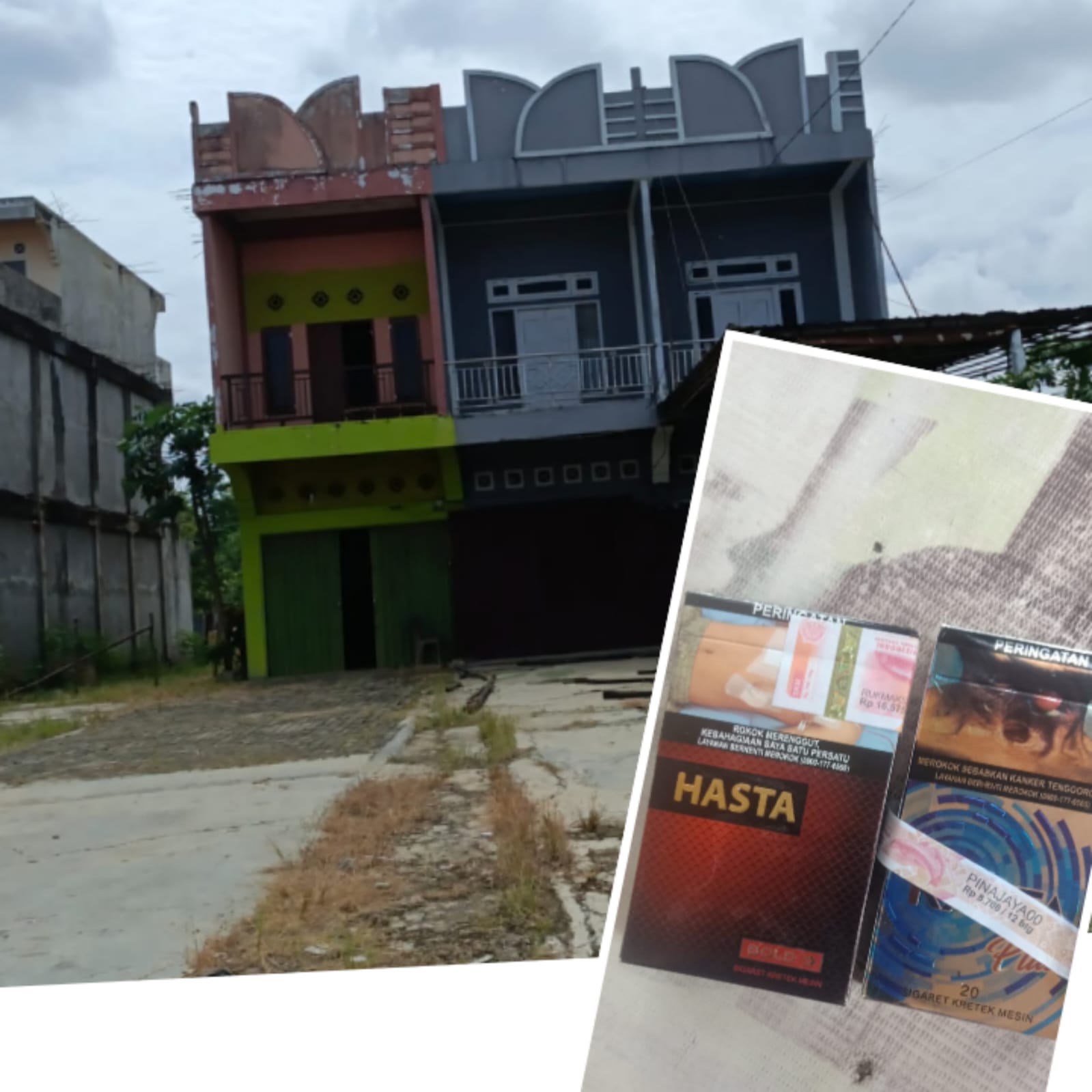 Gudang Rokok Merek Rasta Dan Hasta Di KM 2 Bungo di duga ilegal.