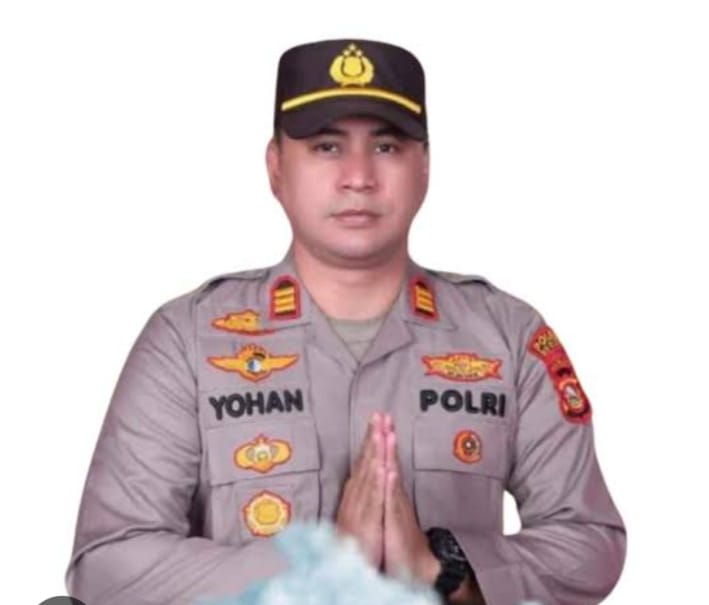 Kapolsek Keluang AKP Yohan Wiranata. SH. Msi.Gelar Makanan Sehat dan Bergizi di SDN. Sri Damai.