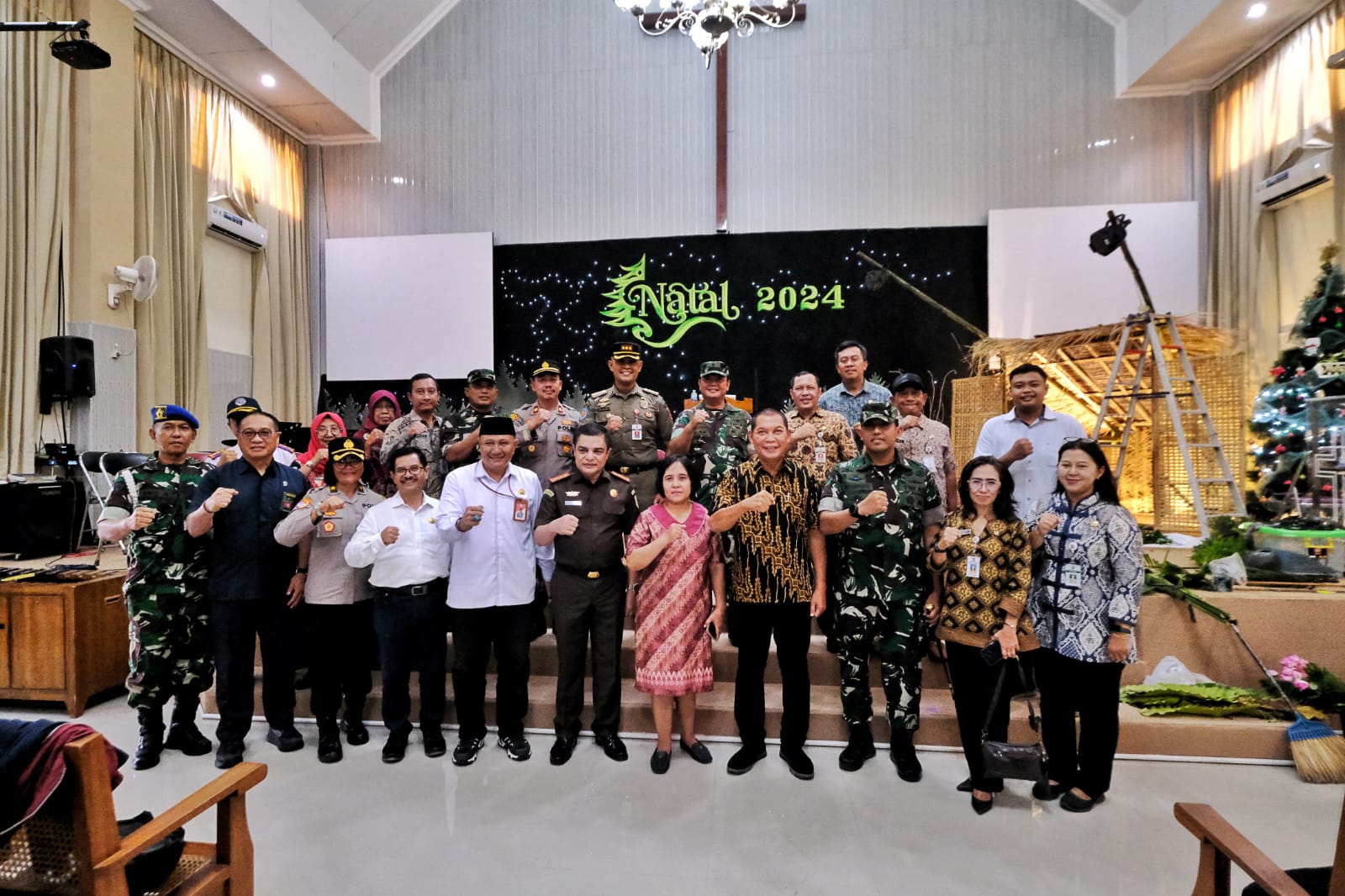 Pastikan Perayaan Natal Aman Dan Nyaman, Dandim 0735/Surakarta Bersama Forkompimda Laksanakan Pengecekan Gereja