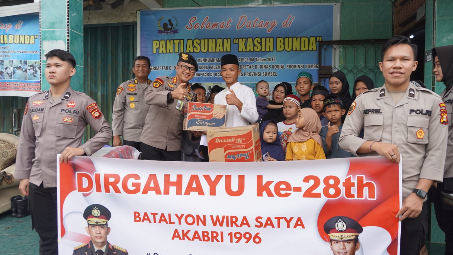 Alumni Akpol 96 Polda Sumsel Gelar Bansos di Panti Asuhan ikhlas dan Kasih bunda.