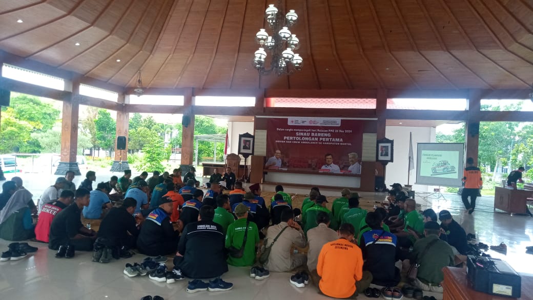 Dalam Rangka Hari Relawan PMI Kumpulkan Semua Potensi Ambulan se Kabupaten Bantul , Adaka