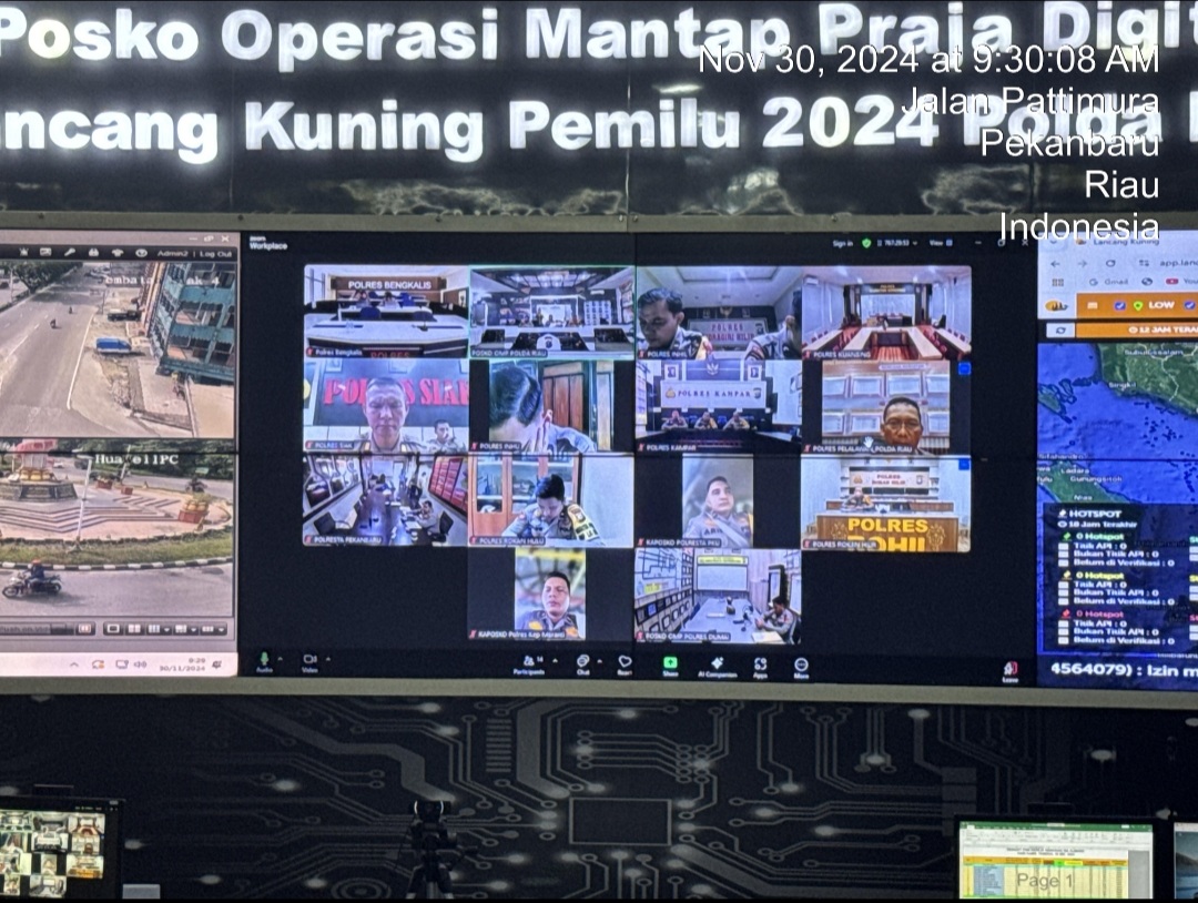 Kegiatan Apel Udara dan Anev Terkait Situasi Kamtibmas Kembali Dilaksanakan Kaposko Polda Riau