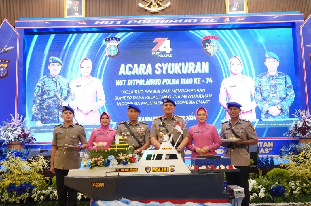 Rayakan HUT ke-74, Ditpolairud Polda Riau Adakan Syukuran