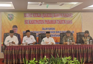 Pjs. Bupati Pasaman H. Edi Dharma membuka Rakor Bamus se-Pasaman