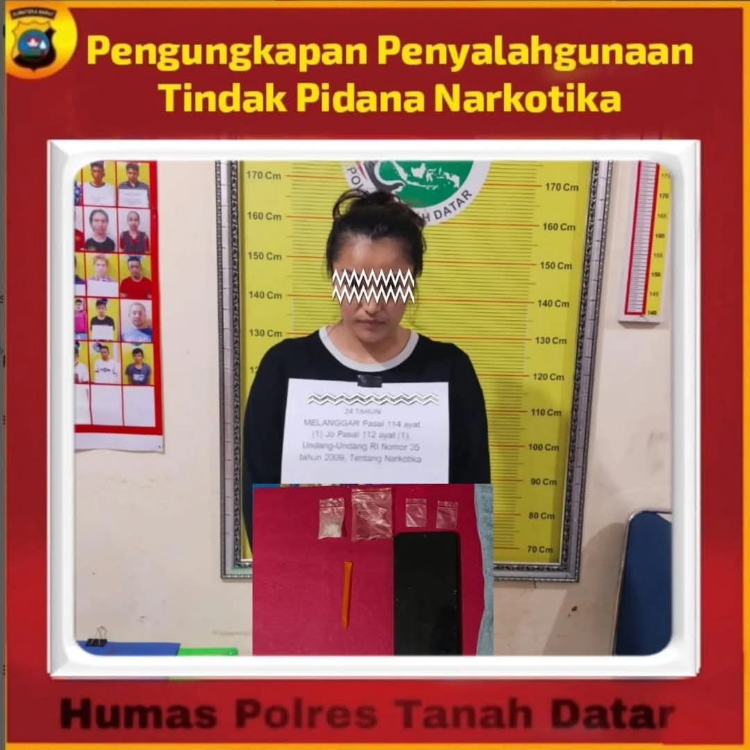 Tim Tarantula Satuan Sat res Narkoba Polres Tanah Datar Berhasil Mengamankan 1 Orang Terduga Pelaku Narkoba Jenis Sabu-Sabu