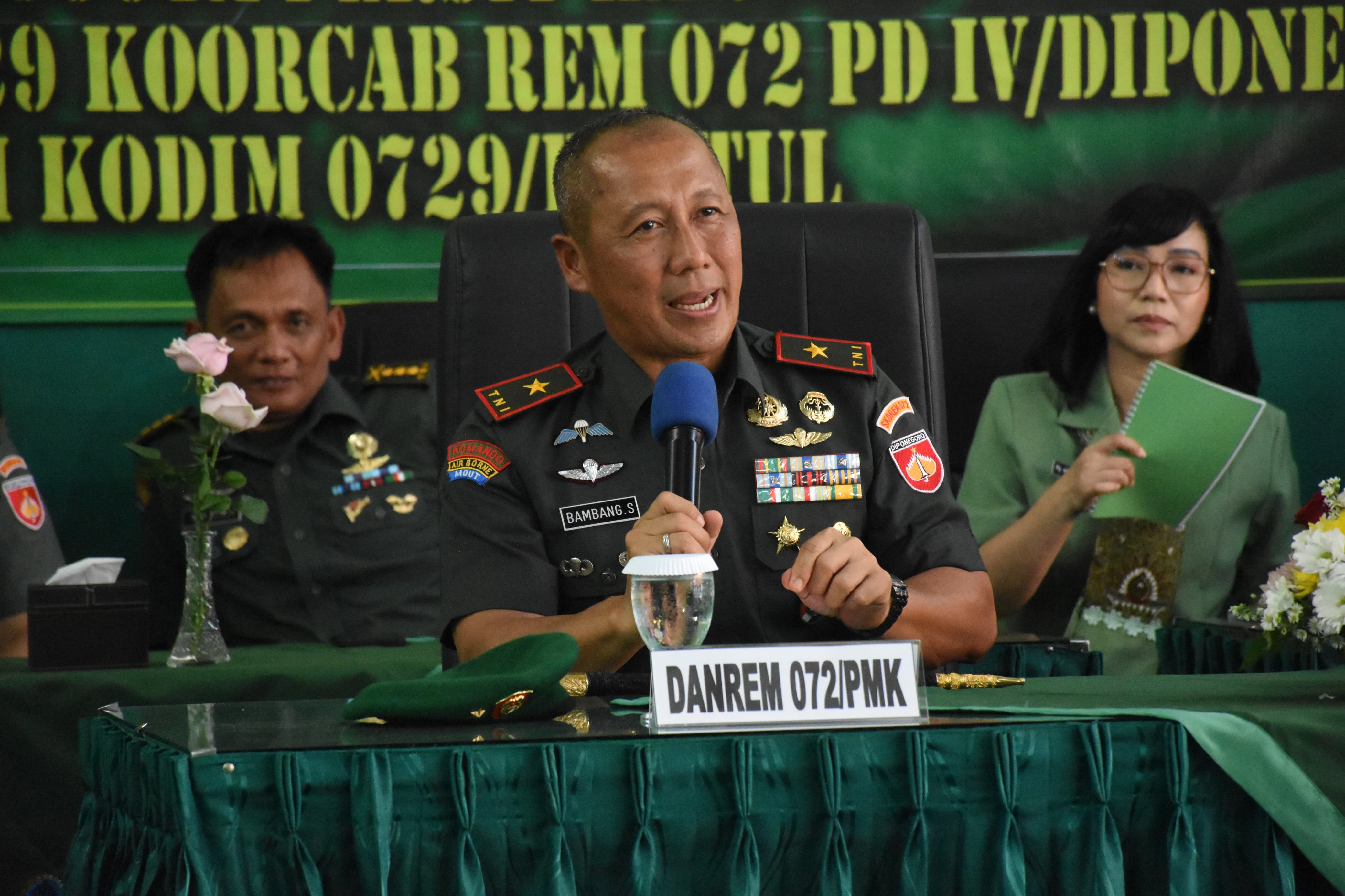 Danrem 072/Pamungkas Kunjungan Kerja Ke Kodim 0729/Bantul