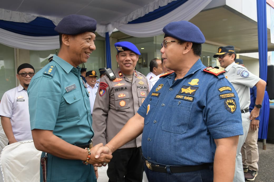 Lanal Palembang Mengikuti Apel Penutupan Posko Nataru 2024/2025.