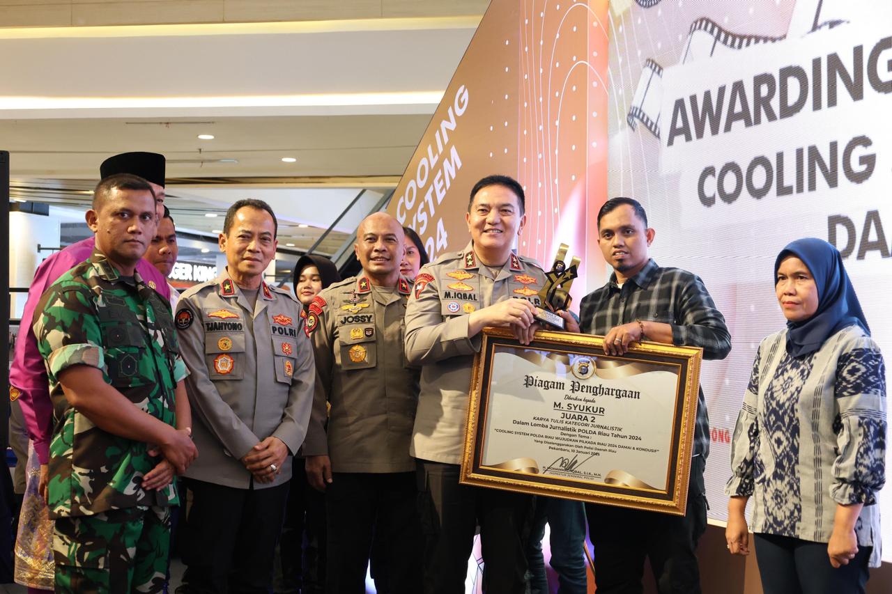 Polda Riau Umumkan Pemenang Lomba Jurnalistik Cooling System Pilkada Damai 2024