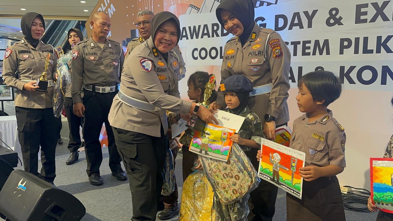 Polda Riau Gelar Perlombaan Mewarnai Tingkat TK Se – Jajaran Polda Riau, Berikut Nama-Nama Pemenang Lomba