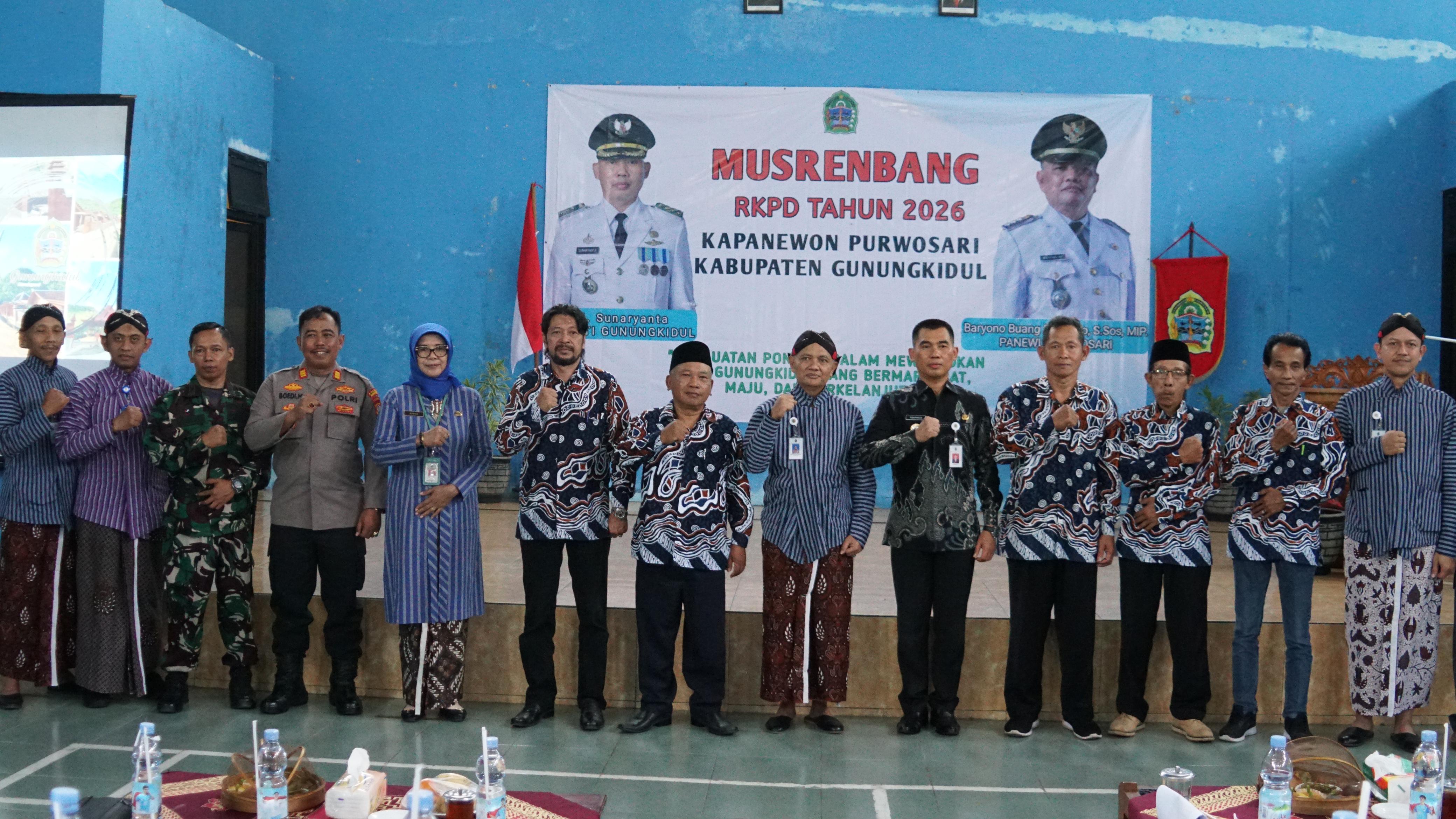 Bupati Gunungkidul Sunaryanta menghadiri pelaksanaan Musyawarah Perencanaan Pembangunan (Musrenbang)