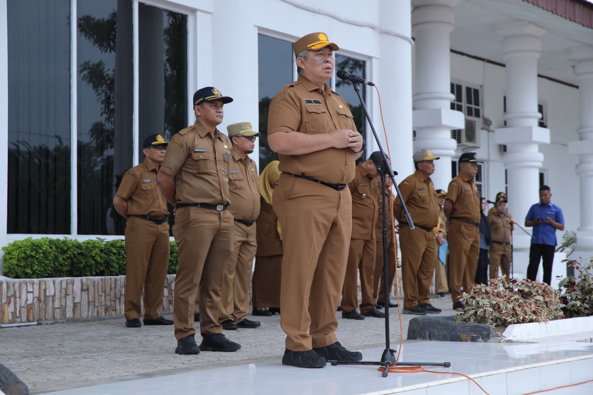 Apel Gabungan Di Lingkungan Pemkab Asahan, Dipimpin Sekdakab