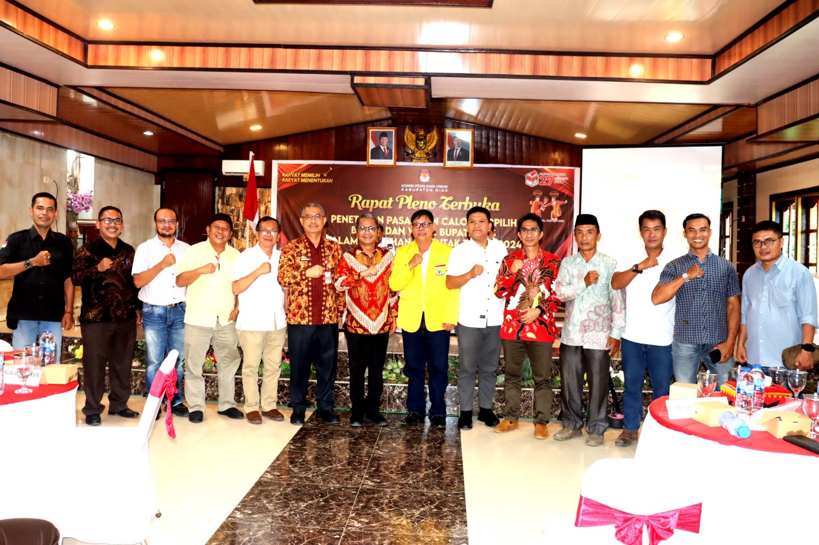 KPU Nias Tetapkan Calon Terpilih Bupati dan Wabup Nias Yaatulo-Arota, Pemilihan Serentak 2024