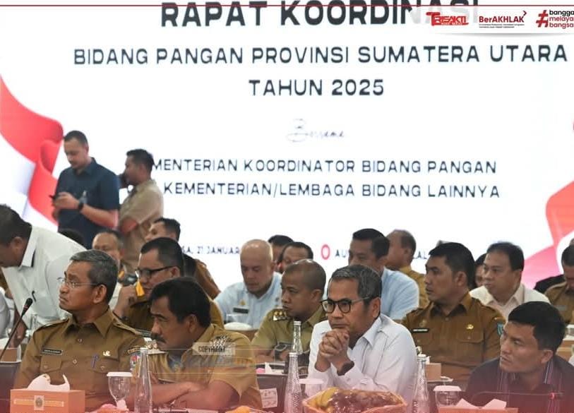 Bupati Nias Yaatulo Gulo, Hadiri Rakor Bidang Pangan Prov Sumut