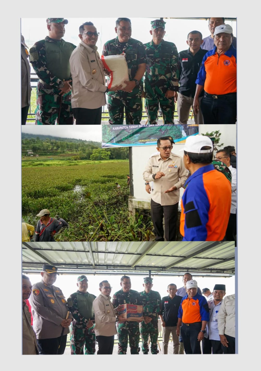 Pembersihan Talago Koto Baru Dari Enceng Gondok, Bupati Eka Putra Dan Lantamal II Padang Bersama Masyarakat