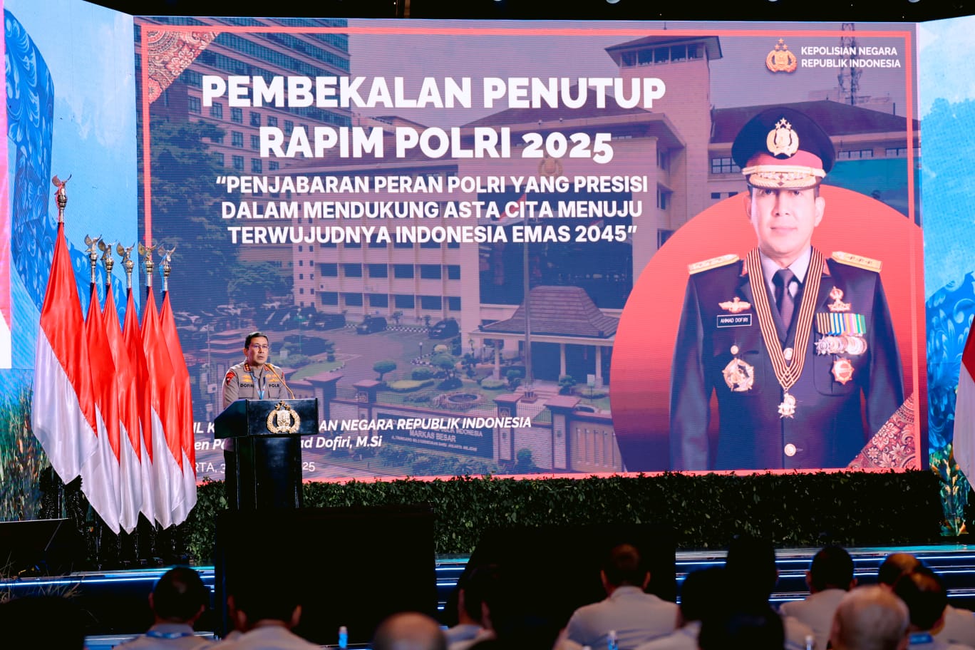 Dukung Asta Cita Presiden RI Kapolda Sumsel Irjen Pol Andi Rian R Djajadi SIK.MH. Hadiri Rapim Polri.