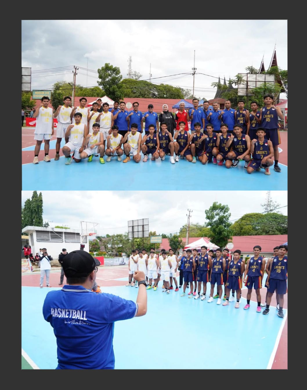 Bupati Eka Putra Buka Open Turnamen Larak’s Invitation Basketball 2025